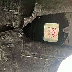 Justice black Jean jacket